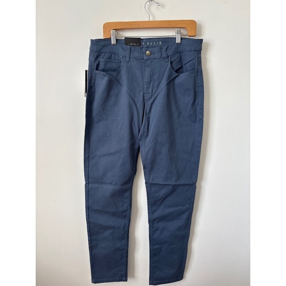 Perry Ellis Slim Fit Lux Touch 5-Pocket Pant – Vintage Indigo – Size 33x32 – NWT - Picture 2 of 7